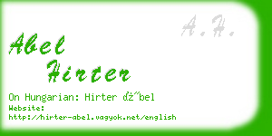 abel hirter business card